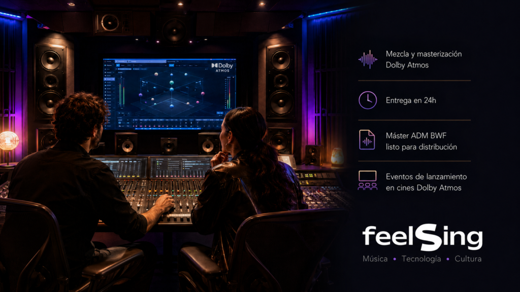 Servicio de mezcla y masterización Dolby Atmos de FeelSing en un estudio profesional