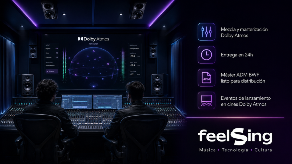 Servicio profesional de mezcla y masterización Dolby Atmos de FeelSing